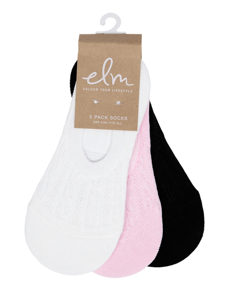 Jaquard 3 Pack Socks