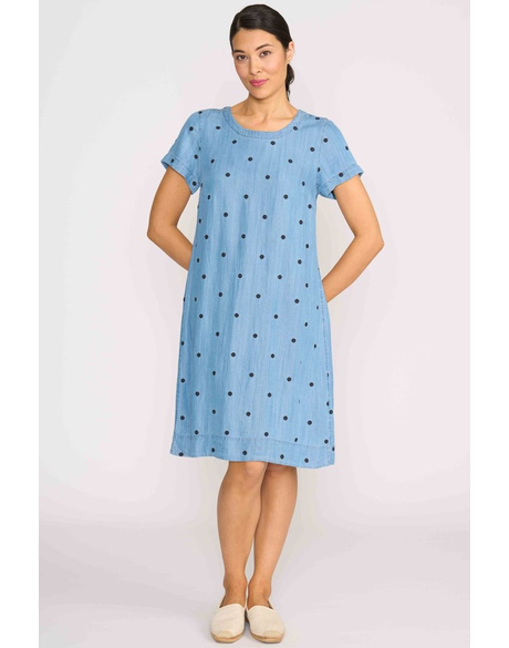 Short Sleeve A Line Dress