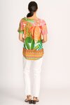 Pleat Back and Contrast Top