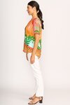 Pleat Back and Contrast Top