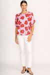 Ruffles, Scoop Hem Top (Vibrant Floral)