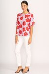 Ruffles, Scoop Hem Top (Vibrant Floral)
