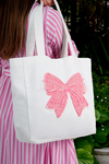 The Bold and The Bowtiful Bag (White and Pink)