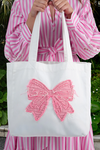 The Bold and The Bowtiful Bag (White and Pink)