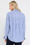 You Got This Blue Stripe Cotton Oversized Shirt