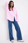 You Got This Pink Stripe Oversized Boyfriend Shirt