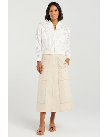 Skylar Bomber (Ivory Florals)