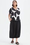V Neck Bishop Sleeve Poplin Top