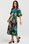 Olivia Dress (Midnight Fern)