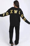 Metallic Interval Crew (Black w Gold)