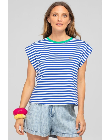 Bellissimo Tee (Blue Stripe)