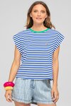Bellissimo Tee (Blue Stripe)