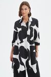 Handkerchief Hem Print Shirt