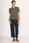 T-Shirt - Contrast Rib (Black/Ecru)