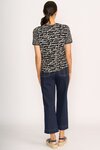 T-Shirt - Contrast Rib (Black/Ecru)