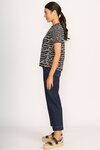 T-Shirt - Contrast Rib (Black/Ecru)
