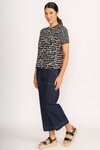 T-Shirt - Contrast Rib (Black/Ecru)
