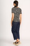 T-Shirt - Contrast Rib (Black/Ecru)