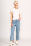 T-Shirt - Broderie Sleeve (White)