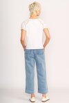 T-Shirt - Broderie Sleeve (White)