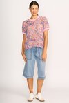Swing, Rib Trim T-Shirt (Confetti Floral)