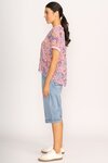 Swing, Rib Trim T-Shirt (Confetti Floral)