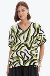 Bishop Sleeve Swirl Top