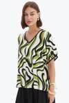 Bishop Sleeve Swirl Top