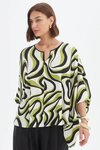 Notch Neck Print Top