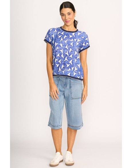 Knit Back, Round Neck Top