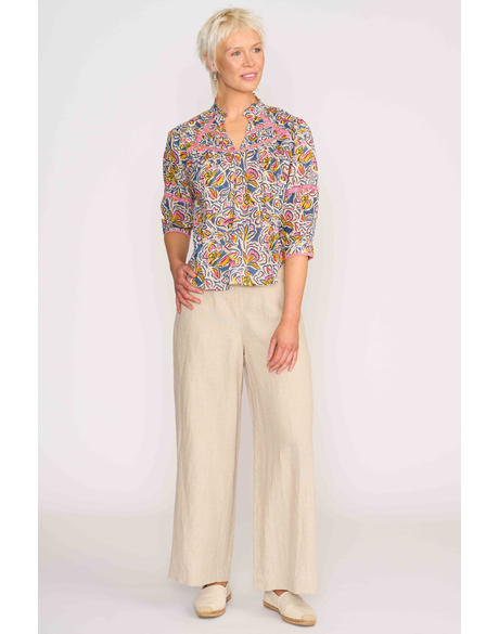 Trim Insert Blouse