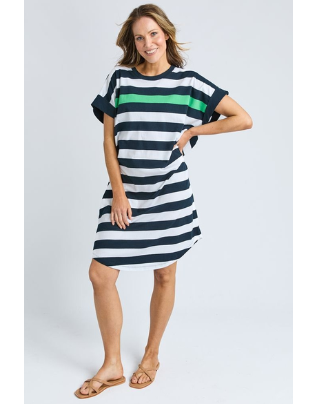 Mckinley Dress (Navy and White Stripe)