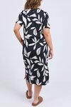 Mimosa Tee Dress (Black Yardage Print)