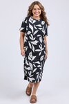 Mimosa Tee Dress (Black Yardage Print)