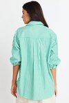 You Got This Green Stripe Poplin Oversized Shirt