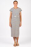 Parker Dress (Cream and Ink Stripe)