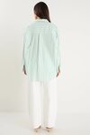 You Got This Green Wide Stripe Oversized Boyfriend Shirt