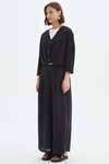 Pleat Hem Crop Cardigan