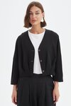Pleat Hem Crop Cardigan