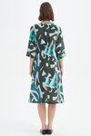 Curve Seam Print Dress