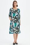 Curve Seam Print Dress