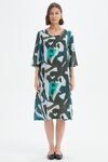 Curve Seam Print Dress