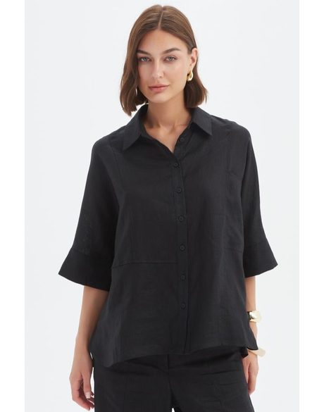 Seam Detail Boxy Shirt