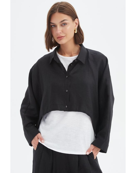 Wide Crop Overshirt