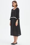 Contrast Trim Ovoid Dress