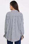 You Got This Black Stripe Poplin Oversized Shirt