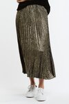 Sunray Pleat Skirt (Leopard)
