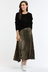 Sunray Pleat Skirt (Leopard)