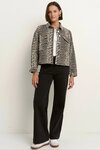 Echo Leopard Print Patch Pocket Denim Jacket