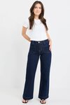 Zoey Indigo Petite High Rise Wide Leg Pocket Jean